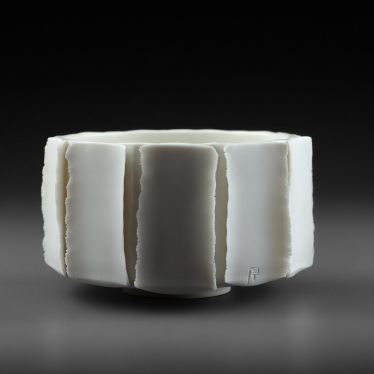 Large laminated porcelain bowl - Eric Faure