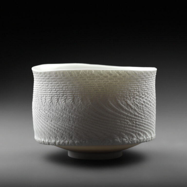 Large porcelaine tea bowl caldera- Eric Faure