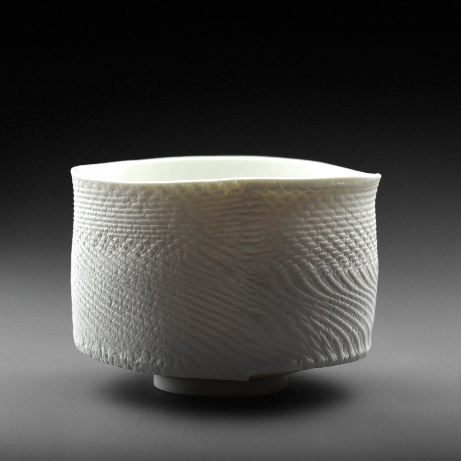 Large porcelaine tea bowl caldera- Eric Faure