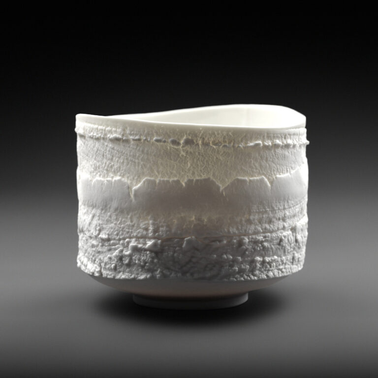 Large porcelaine tea bowl caldera- Eric Faure