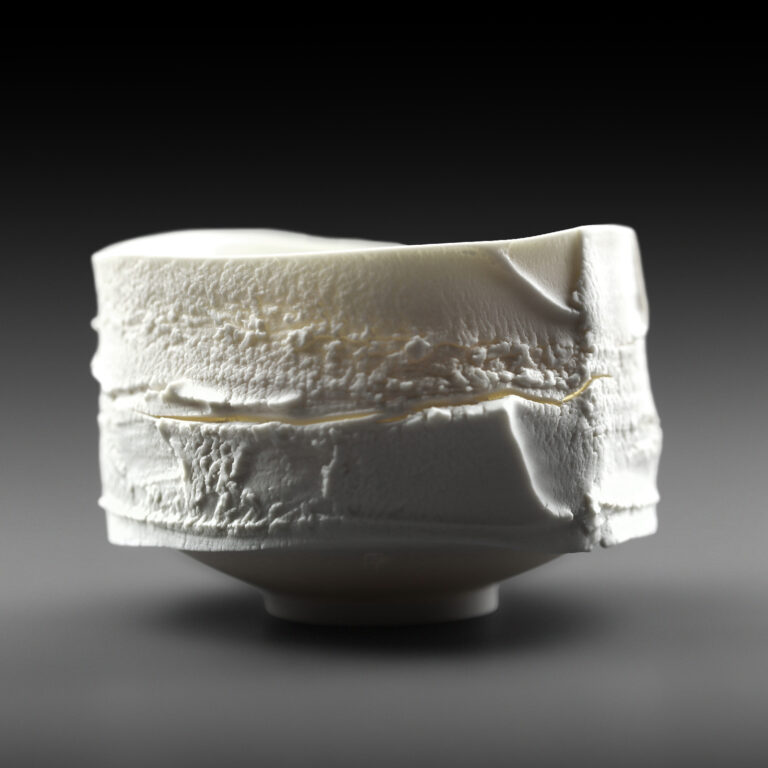 Large porcelaine tea bowl - Rift - Eric Faure