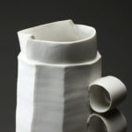 Carafe en céramique, porcelaine émaillée blanc