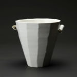 Coupe en céramique, porcelaine émaillée blanc