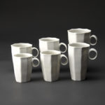 Tasses à café en céramique, porcelaine émaillée blanc
