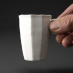 Tasse à café en céramique, porcelaine émaillée blanc