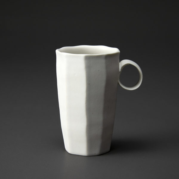 Tasse à café en céramique, porcelaine émaillée blanc