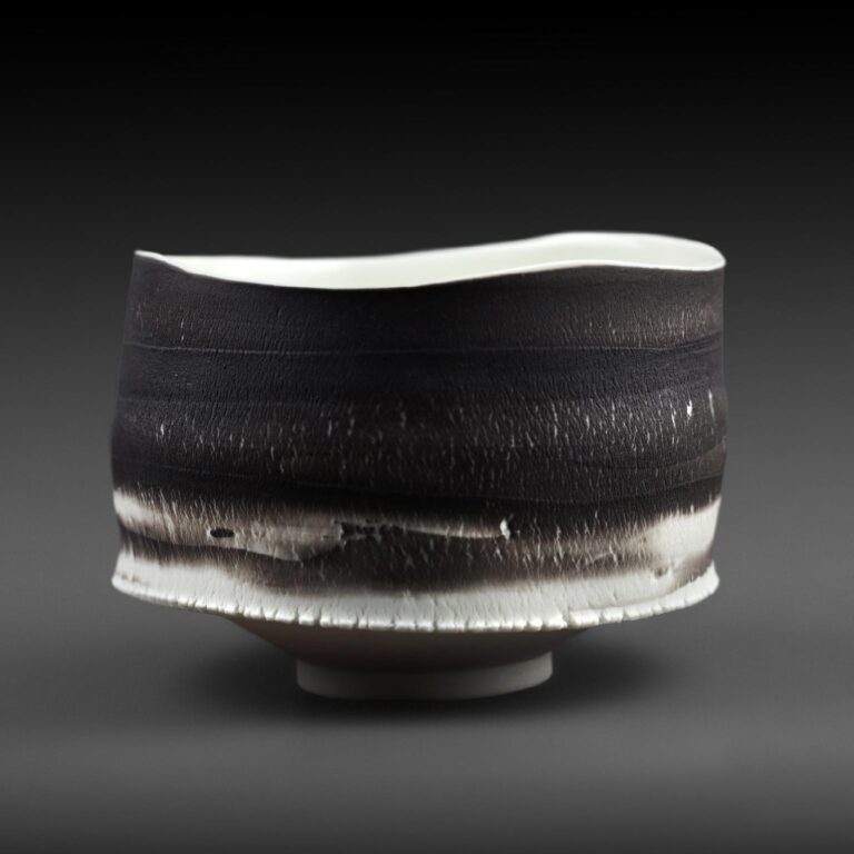 Bol large en porcelaine noir et blanche - Eric Faure